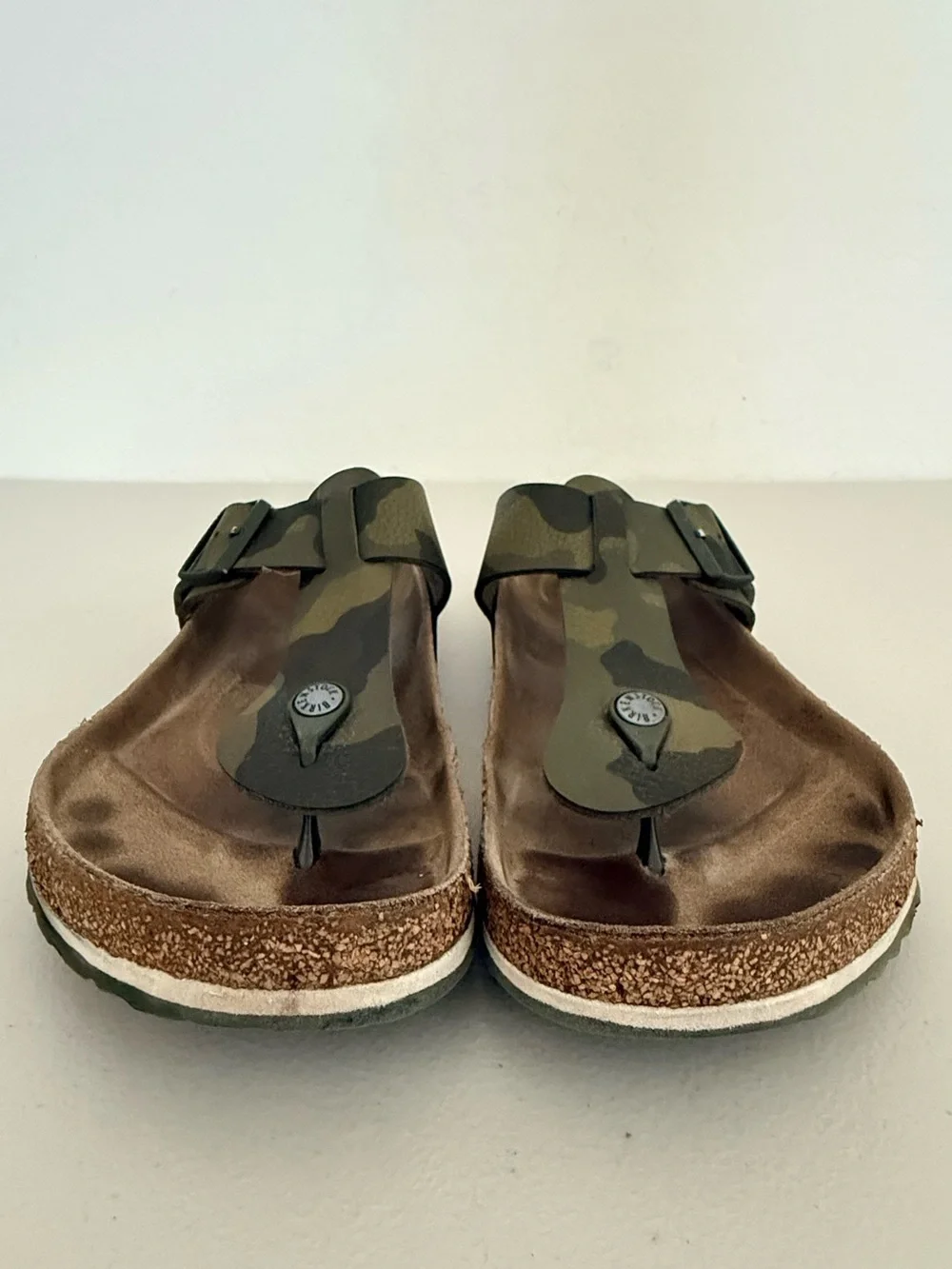 The BIRKENSTOCK Medina Biko-Flor CAMO thong sandal two straps EU 45 US M12